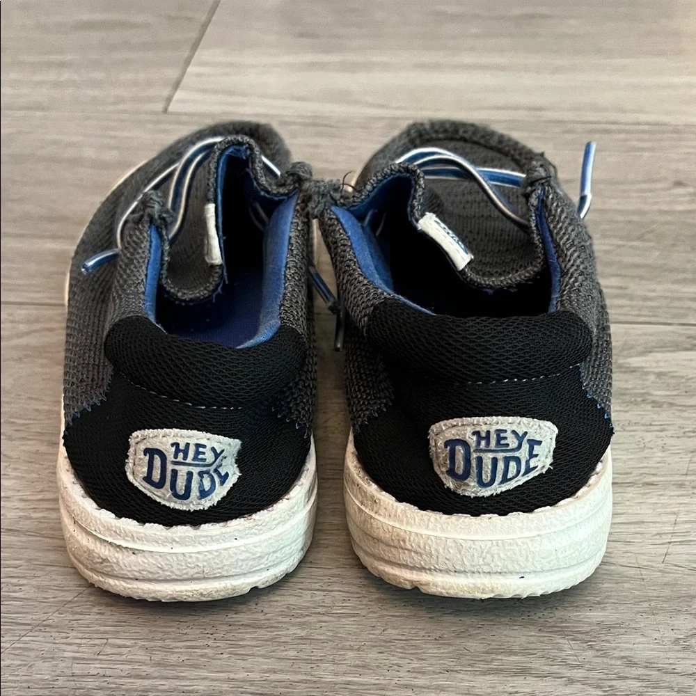 Hey Dude Urban Kids Black and Blue Moccasins